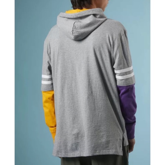 UO Mitchell & Ness Hardwood Classics NBA Lakers Hoodie Long Sleeve Heavy Top L - Picture 10 of 15